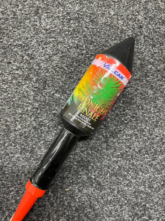 Midnight Finale Rocket - Multicolour Stars with White Strobe Pistil