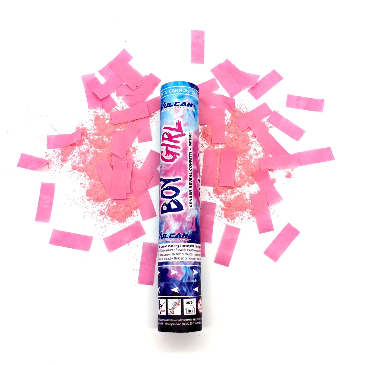 Gender Reveal Canon 30cm + Smoke Pink