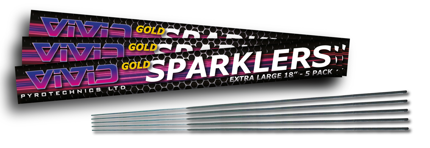 18" SPARKLER GOLD (5 Sparklers)